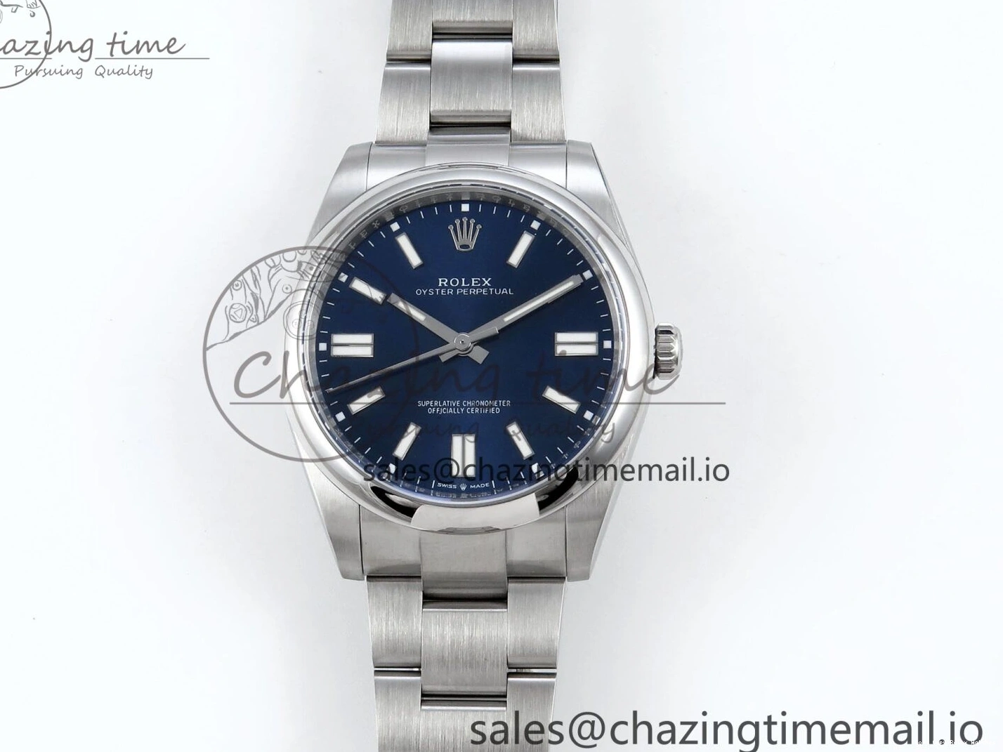 Best AAA Replica Sites 41mm 766 Edition Dial Best A 904L Oyster EWEF Perpetual 124300 Steel Unisex Blue 1230